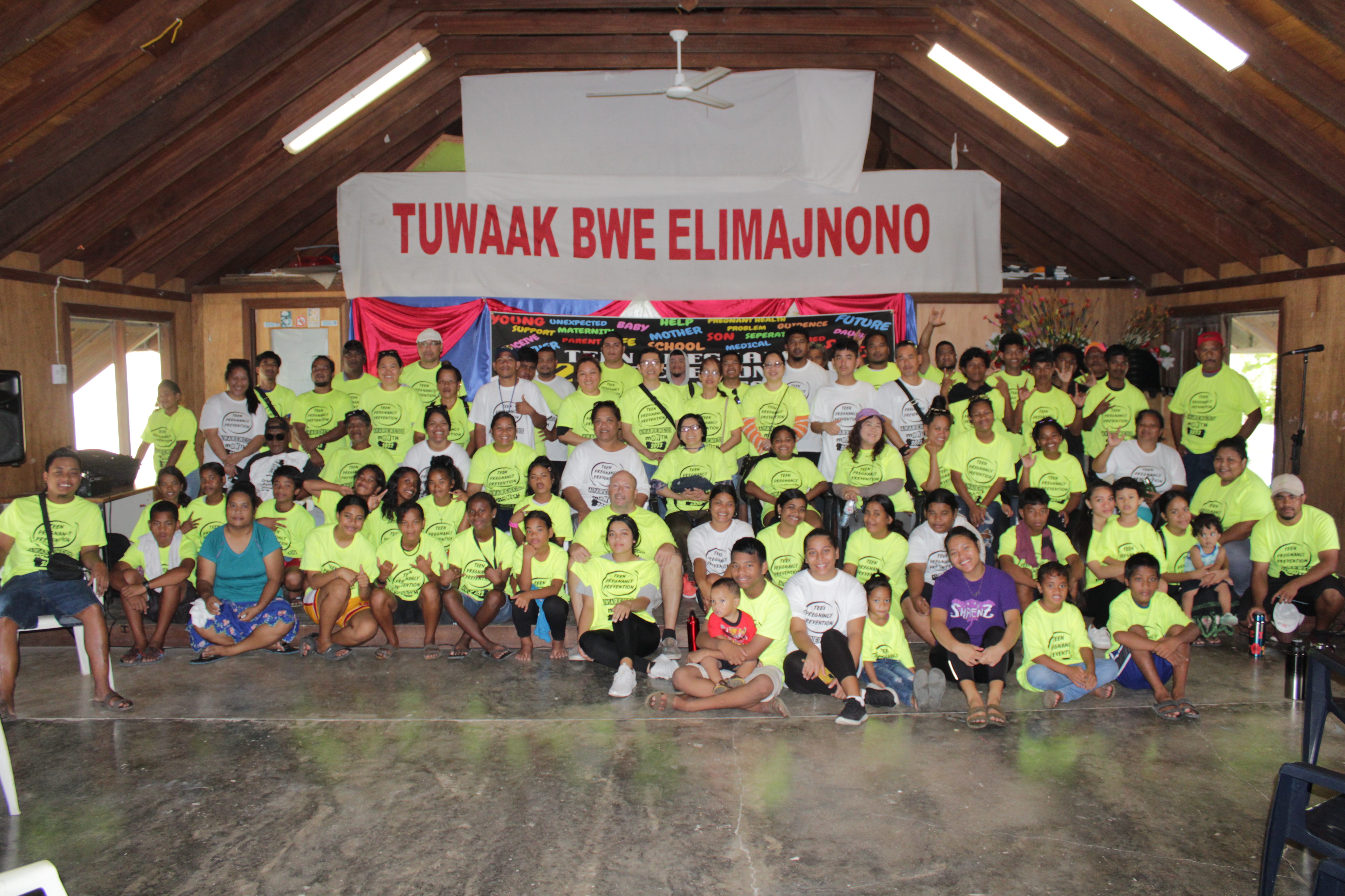 Group photo of young people from the republic of marshall islands