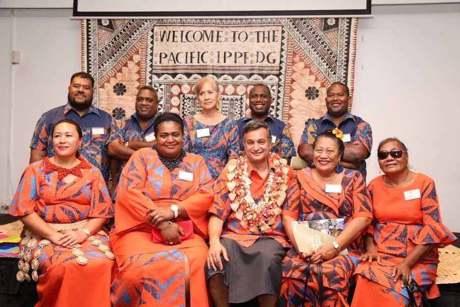 Executive Directors of IPPF Pacific Member Associations with Dr Alvaro Bermejo at the launch of the Niu Vaka Pacific Strategy