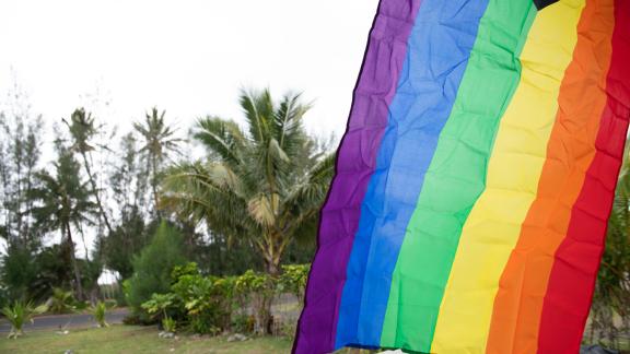 Picture of a rainbow/LGBT flag