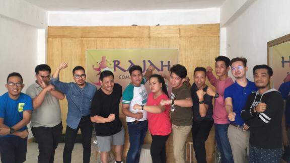 a photo of the RAJAH community centre outreach team